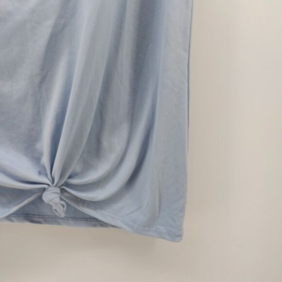 Ruby & Lace Light Blue Top Tee flowers mushrooms Keep it happy Smile Plus Sz 1X - Picture 6 of 14